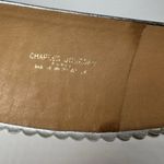 Vintage Charles Jourdan Belt Women's Silver Tone Metallic Leather Made France M Gray Photo 3