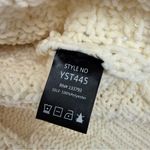 POL  Cable Knit Open Front Fisherman Cardigan Sweater Ivory Oversized Chenille Photo 11