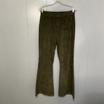 Aerie  Natural Olive Green Pull On Groove On Rib Velour Flare Loungewear Pants M Photo 3