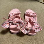 Floral Pink Velcro Sandals Size 8 Photo 4
