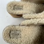 Crocs Sarah Luxe Leather Sherpa Faux Fur Clog Mule 203413 Women’s size 6 Photo 6