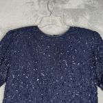 Brilliante by JA Dress Womens Medium Petite Blue Beaded Layered‎ Party Formal Size undefined Photo 4