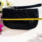 Coach Black Patent Leather Quilted Signature Small Shiny Wristlet Clutch Photo 3