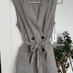 Jason Wu - Linen Sleeveless Blazer Wrap Dress Button Front, NWT Size M Photo 1
