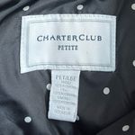 Charter Club  Vest Quilted Puffer Snap Closure Black Polka Dot Women’s Size PXL Photo 9
