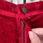 Vintage 70s Red Velveteen Extreme Wide Leg Palazzo Pants XS 2 4 Photo 3