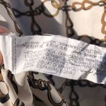 ZARA  Cream Black Brown Chain Link Horsebit Print Satin Tunic Top Coverup Blouse Photo 12