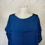 See By Chloe Blue Color Block Dolman Sleeve Dress Photo 1