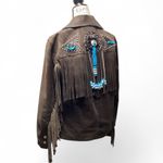 Leather jacket. Size XL. Brown Photo 9