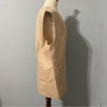 ZARA Bloggers Favorite Beige Bohemian Long Line 100% Linen V-Neck Vest Size L Photo 10