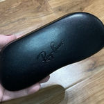 Ray-Ban Glasses Case Clamshell Hard Black Leather Suede Standard Size Photo 0