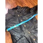 AMAZING VINTAGE Long Leather Jacket Black XS Y2K GRUNGE CYBER GOTH THE MATRIX Photo 9