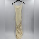 We Wore What  Open Back Ruched High Neck Bodycon Midi Dress Photo 3