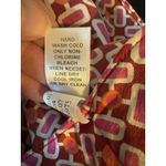 Banana Republic Blouse Top Silk Square Neck Short Sleeve Red Y2K Size Small Photo 5