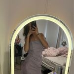 purple/lavender dillard’s midnight doll glitter bodycon mini dress Photo 4