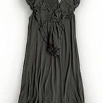 LA Made  Olive Green Sleeveless Ruffle Stretch Jersey Dress Women Small Photo 0