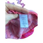 Pomander Place Hot Pink Ikat Kenzo Dress Tiered V Neck Long Sleeve Mini XS Photo 8