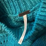 Free People NWT Bell Song Teal Ribbed Mock Neck Long Sleeve Sweater XS Photo 3