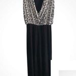 Karen Kane Black and White V-Neck Sleeveless Jumpsuit Small Photo 0