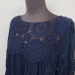 Holding Horses Holding Horses Anthropologie Sz S Navy Blue Augusta Crochet Lace Swing Dress Photo 5