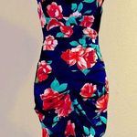 XScape  Ruched Floral Cocktail Dress Photo 0