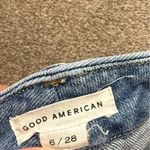 Good American  Cut Off Denim Shorts in Blue 685 size 28 Photo 4