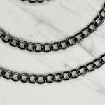 Black Chain Link Purse Handbag Replacement Strap 47" Crossbody Shoulder ✨ Photo 2