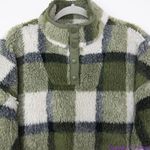 Madewell NEW (Re)sourced Sherpa Popover Tunic Jacket in Plaid, L,NB532 Photo 4