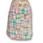 Talbots NWT Size 14 Plaid Seersucker Patchwork Skirt 100% Cotton Photo 5