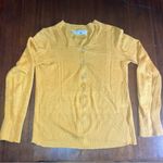 Cotelac Women’s 100% Linen Mustard Yellow Lightweight Cardigan Sweater Size 1/M Size M Photo 0
