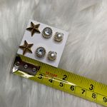 NWOT 3 Gold Color Studs Earrings Photo 4