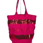 Victoria's Secret | | Large Deep Hot Pink Sequin Tote Travel Bag Photo 4
