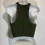 Aerie  Green Ribbed Crop Tank Top Sleeveless Photo 1