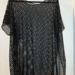 Kimono Long Black Fishnet With Shiny Trim Photo 2