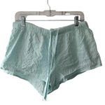 Victoria's Secret Blue & Silver Stripe Cotton Blend Pajama Shorts Women's Large Photo 0