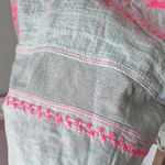 Free People  Neon Pink oversized Embroidered Blouse beautiful! Photo 4