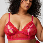 Torrid  Split Cup Wire-Free Red Bralette - Size 22/24(3) Photo 0