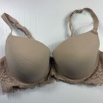 Auden Lightly Lined Lace Trim Underwire Bra Comfortable Everyday 40C Tan Size undefined Photo 0
