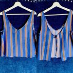 Salt Water Luxe Indigo Stripped Summer Women Top Size Small Blue Photo 1