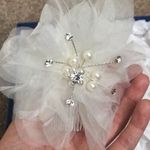 Bel Air Bridal Crystal Pearl Wedding Hair Clip Photo 5