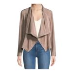 Cupcakes and Cashmere ‎ Faux Suede Moto Jacket Dusty Rose Size Small Photo 3