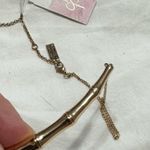 Jessica Simpson | Gold Curved Bar Textured Chain Necklace NWT Photo 4