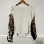 Free People  x We The Free • blossom thermal top in ivory combo bohemian sz M Photo 6