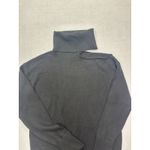 Paige  NWT Raundi S Black Wool Sweater Black Asymmetrical Cutout Turtleneck Knit Photo 2