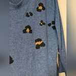 Anthropologie  MARONIE Womens Cheetah Printed Long Sleeves Top Blue Sz  S NWT Photo 3