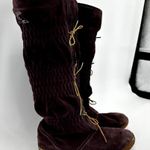 Sorel  Firenzy Boots Water Resistant Suede Wool Lined Snow Lace Up Purple 8.5 Photo 2