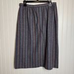 Pendleton Vintage  pure virgin wool stripe midi skirt 30" waist K42 Photo 2