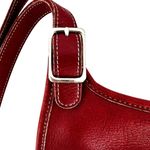 Vintage Amen Acres Red Leather Saddlebag Crossbody Shoulder Bag USA Photo 2