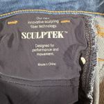 Athleta  Sculptek Denim Blue Jeans Size 12 Straight Leg High Rise Boot Cut Photo 5