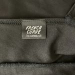 French Curve Cowl Neck Midi Dress M Black Sleeveless V Back High Low Hem Stretch Size M Photo 5